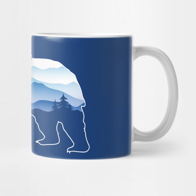 Asheville Blue Ridge Mountains - Black Bear - BlueBG 26 by AVL Merch